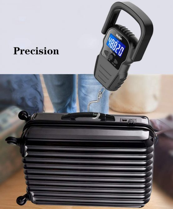 Fish Scale, 110lb/50kg Luggage Scale with Backlit LCD Display, Digital Fishing Scale with Measuring Tape Hanging Scale, 2 AAA Batteries Included - Image 3