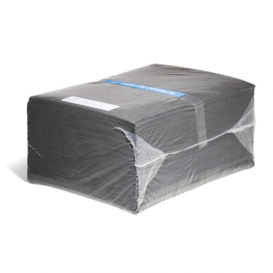 New Pig MAT160 PIG Universal Mat, 65.1 L Absorbency, 51 cm Length x 38 cm Width, 100 Pad/Bag, Grey (Pack of 100) - Image 2