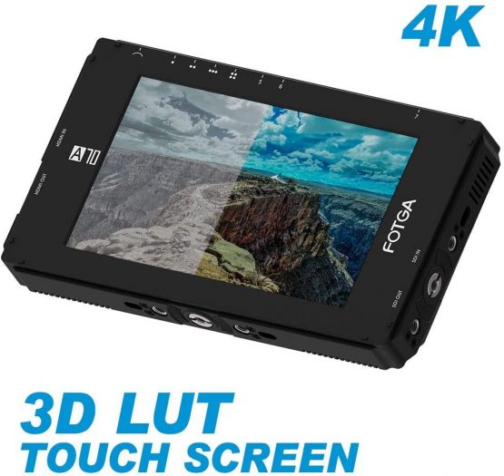 Fotga DP500IIIS A70TLS 7-Inch Touch Screen FHD IPS Video On-Camera Field Monitor,3D LUT, 3G SDI/4K HDMI Input/Output,1920x1080,Dual NP-F NP-F970 F770 Battery Plate for DSLR Mirrorless Cinema Camera