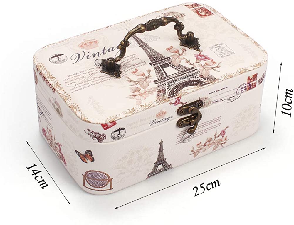 Swhily Jewellery Box, Jewelry Storage Organiser for Rings Earrings, Necklace, Travel Jewellery Box for Women (2 Layers) - Image 2