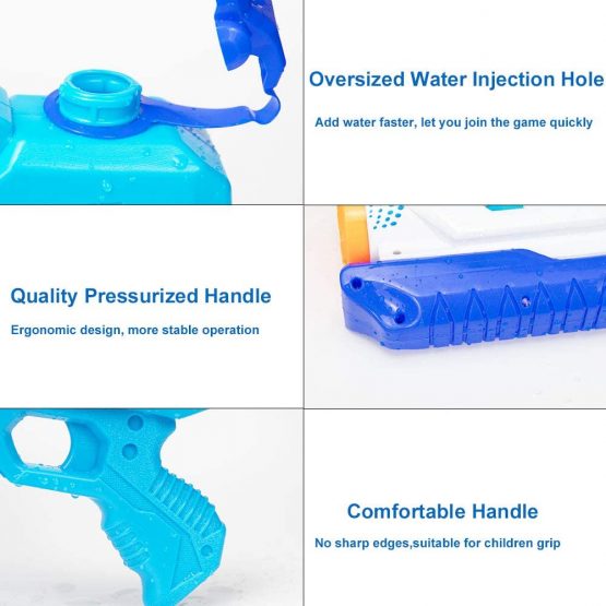 Water Gun, Super Water Pistols with 1000ML Large Capacity, Pump Water Guns Powerful 8-10m Long Shoot Range for Adults and Kids, Water Pistols for Party Blaster Swimming Beach Toys (1000ML water gun) - Image 3