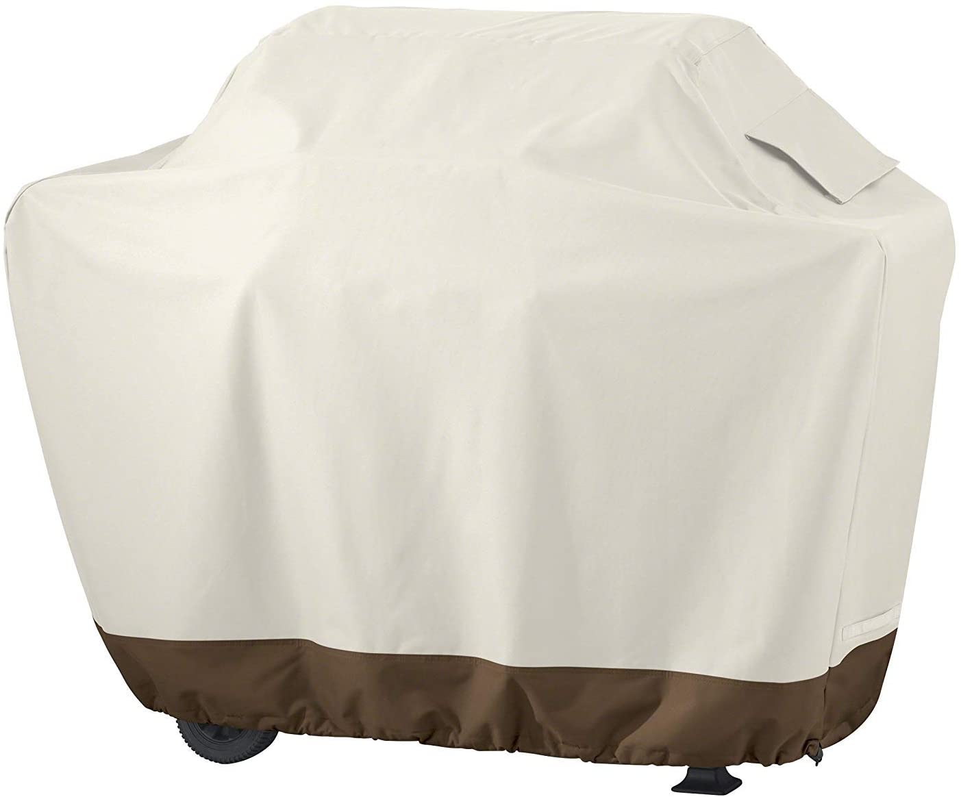 Amazon Basics Grill Cover, Medium, Ivory/Brown