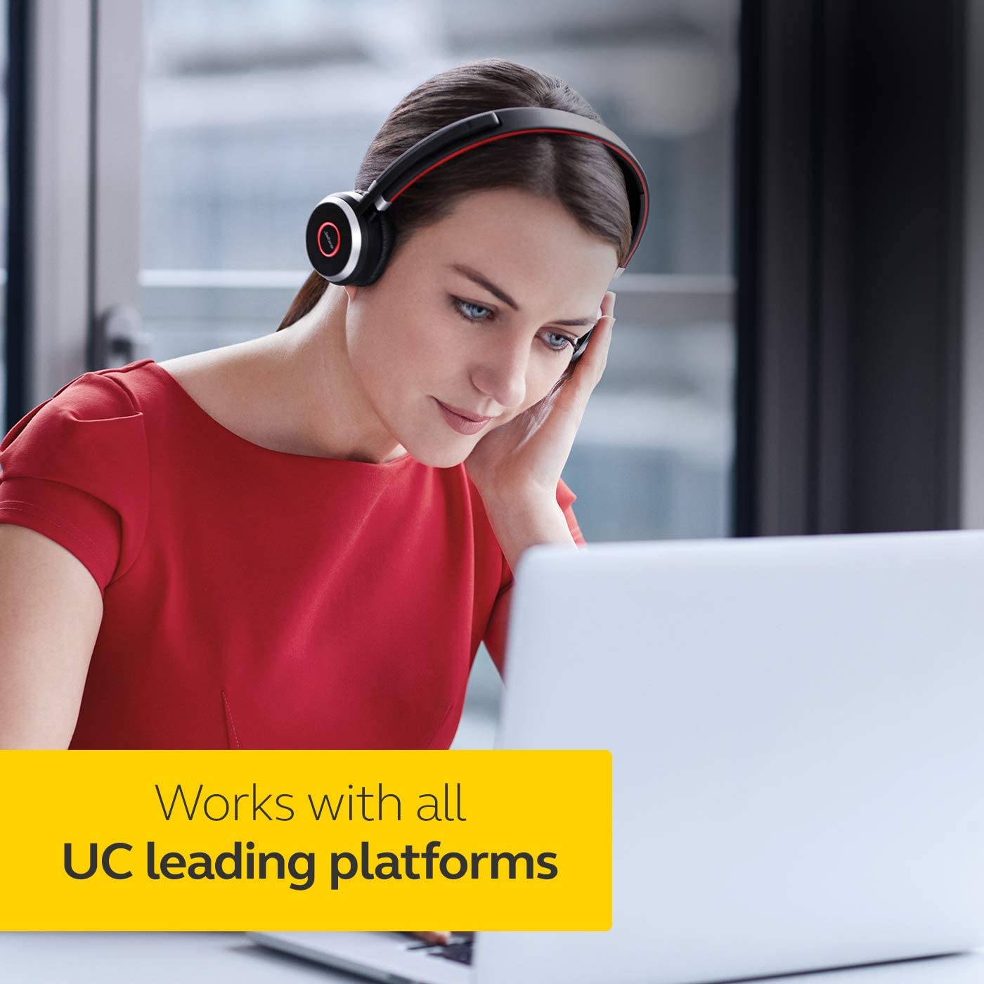 Jabra Evolve 65 Wireless Stereo On-Ear Headset, Unified Communications Optimised Headphones With Long-Lasting Battery - Image 3