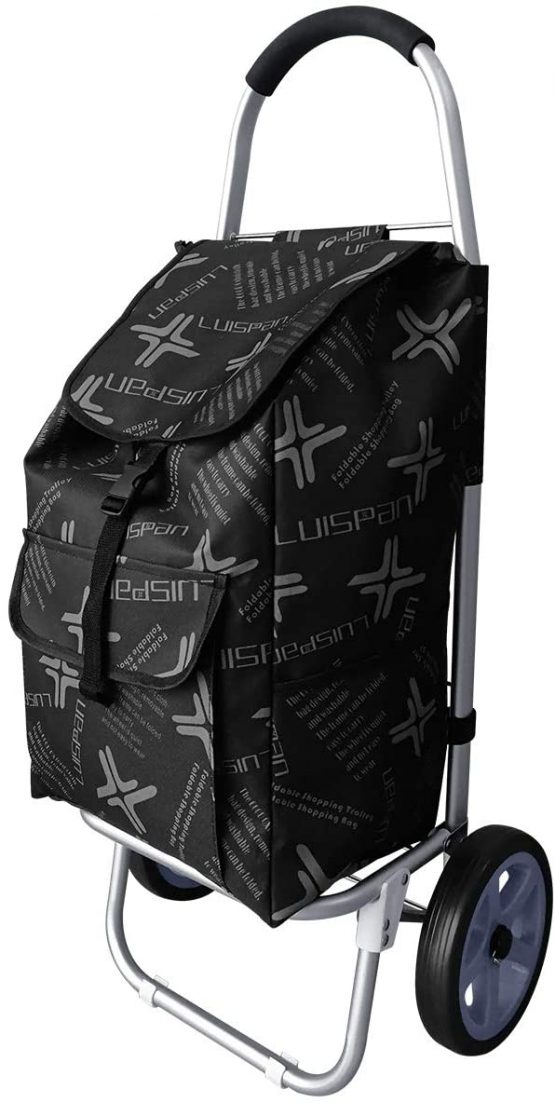 DoubleBlack Shopping Trolley with 2 Silent Wheels Detachable Bag