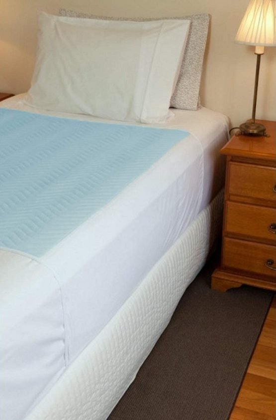 Washable Bed Protector/Pad with Tucks, Blue - Pack of 2 - Image 4