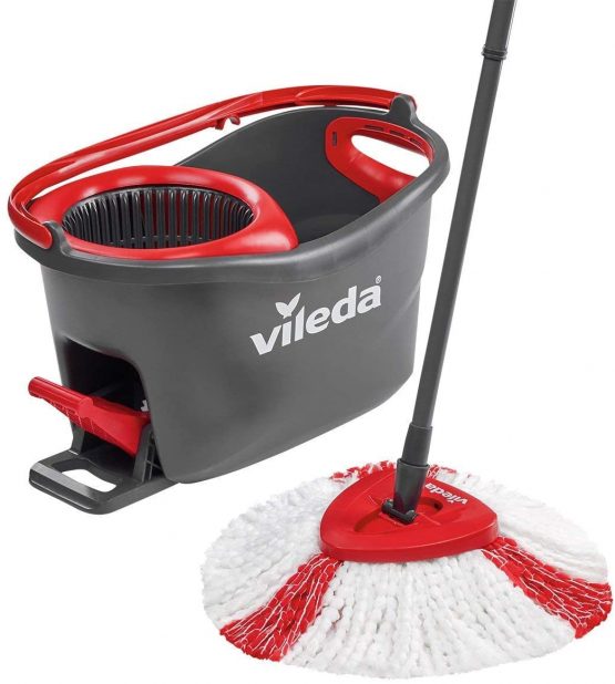 Vileda Easy Wring and Clean Turbo Microfibre Mop and Bucket Set with Turbo 2-in-1 Microfibre Mop Refill Head - Image 2