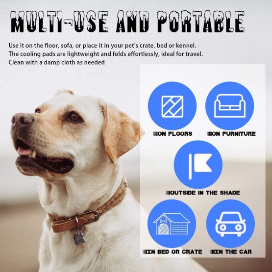 PetIsay Dog Cooling Mat, Cat Cooling Pad - Pressure-Activated Gel Cooling Mat for Dogs- Keep Your Dogs and Cats Comfortable All Summer - Avoid Overheating(65 ✕ 50 cm) - Image 4