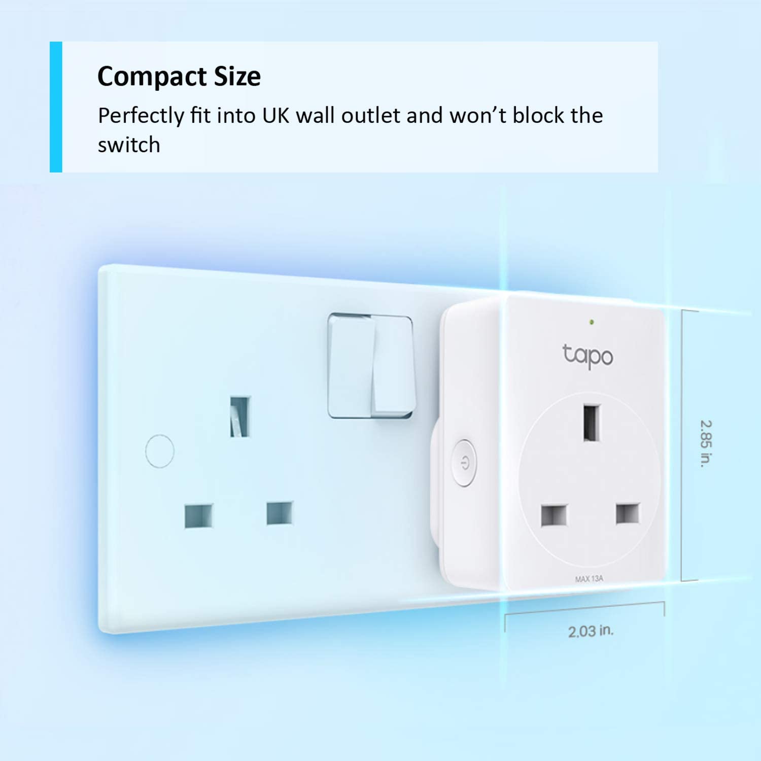 Tapo P100 Smart Plug, Wi-Fi Plug, App Remote Control, Alexa Plug, Voice Control with Alexa & Google, Away Mode - Image 2