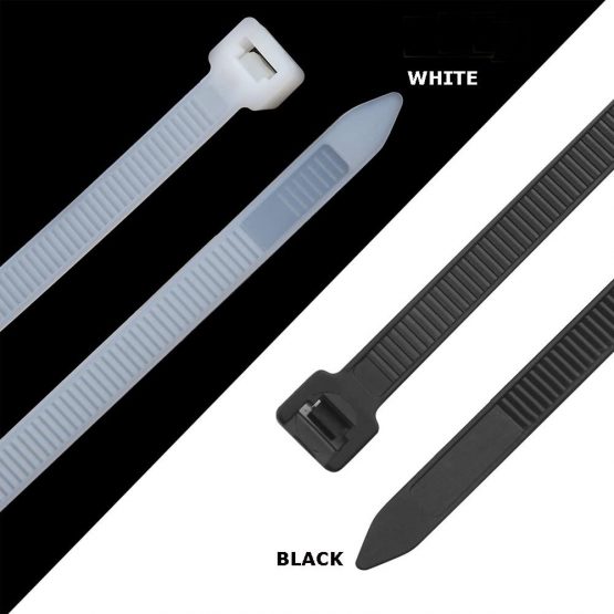 Beshine 100 Pack of Black Cable Ties, 300mm x 7.6mm, 12" Premium Tie Wraps - Self Locking, Heavy Duty Nylon Zip Ties for Home Office Garage and Workshop - Image 3