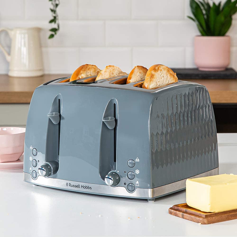 Russell Hobbs Honeycomb 4 Slice Toaster (Independent & Extra wide slots with high lift, 6 Browning levels - Image 2