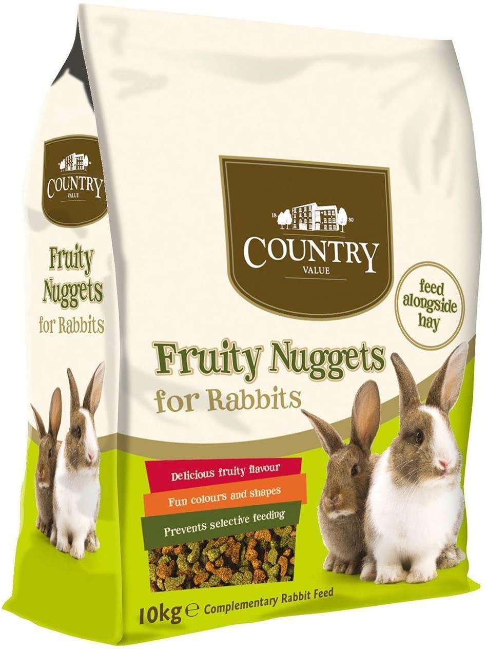 Country Value Fruity Nuggets for Rabbits 10kg, transparent, 10 kg (Pack of 1)
