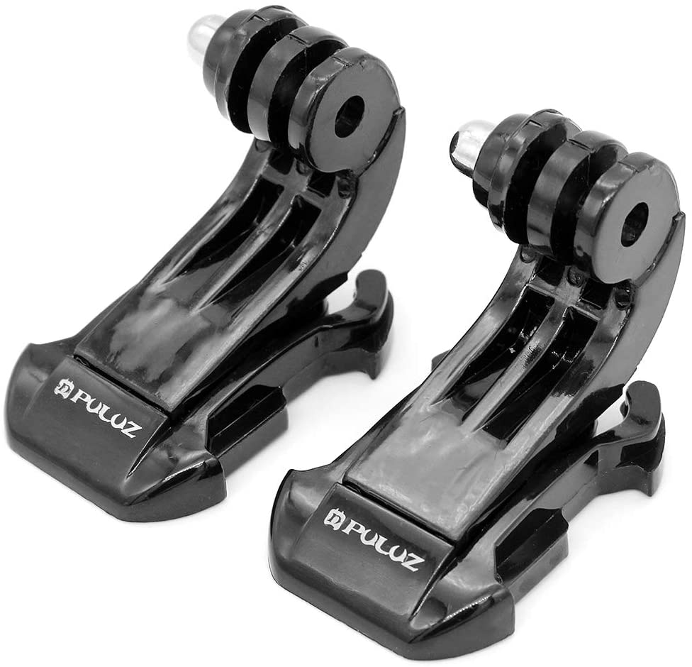 Hensych 2 Pcs Black Vertical Surface J-Hook Buckle Mount Set for Go-Pro 7/6/5/4/3/2/1 Series,Chest Strap Helmet Front Mount for OSMO Action for Xiaoyi etc