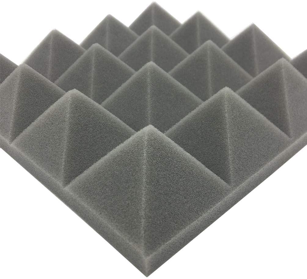 12pcs Pyramid Acoustic Foam Tile Home Studio Sound Treatment ...