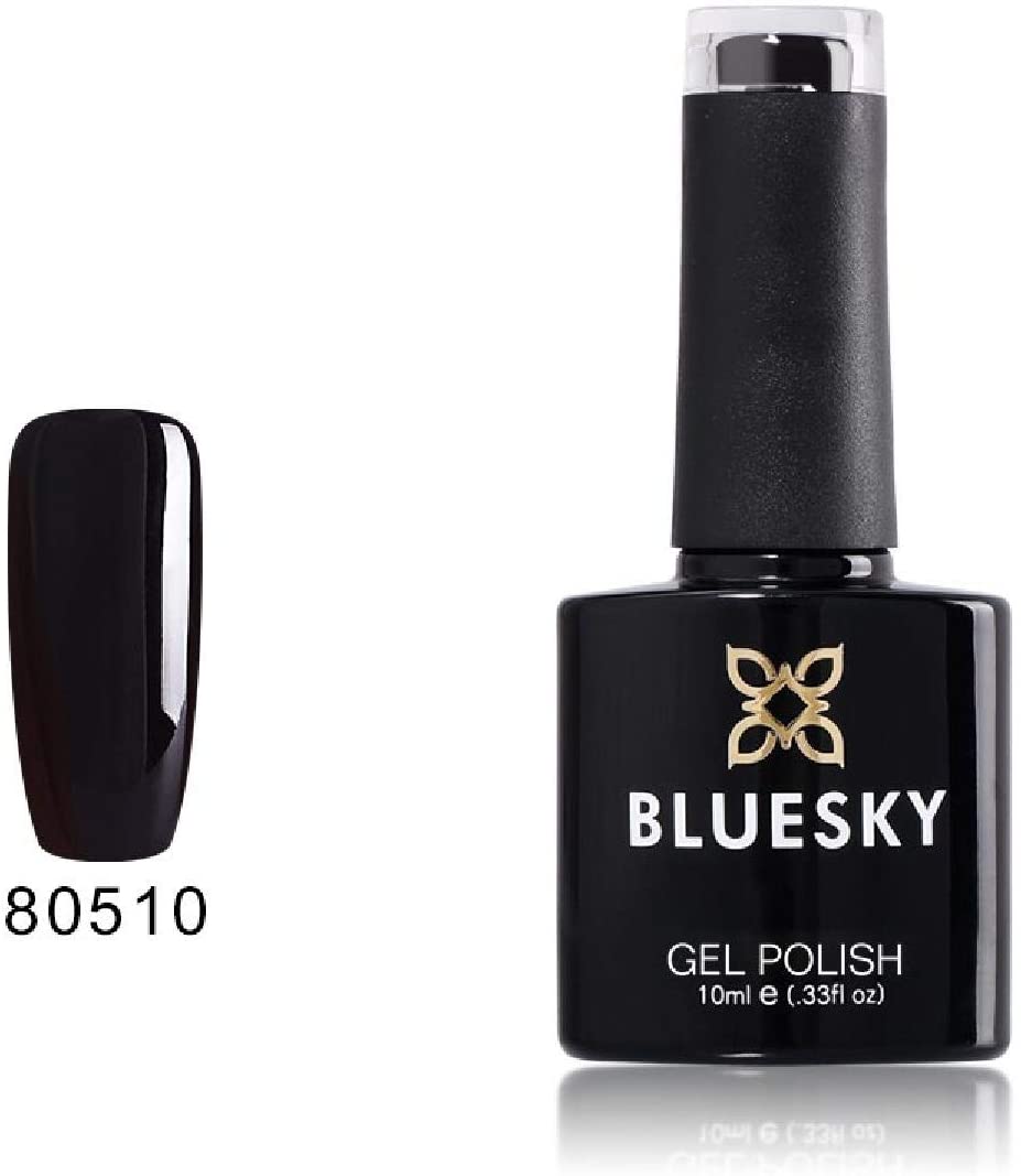 Bluesky Gel Nail Polish, Fedora 80510, Darkest Purple, Dark, Midnight, Long Lasting, Chip Resistant, 10 ml (Requires Curing Under UV LED Lamp)