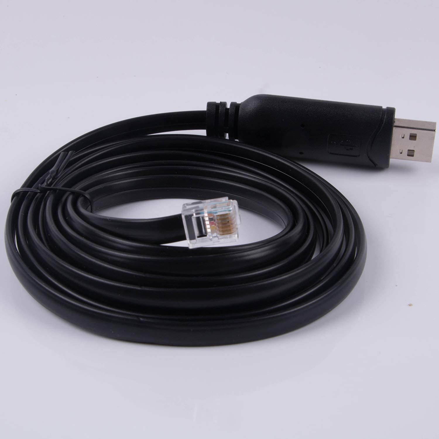 usangreen USB to RJ12 6P6C RS232 FTDI Serial Converter APC PDU Cable for APC UPS 940-0144, Black, 3.94FT - Image 3