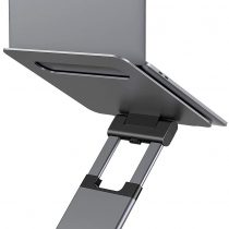Nulaxy Laptop Stand, Adjustable Laptop Stand Ergonomic Stand Laptop Holder, Adjustable Height from 2.1" to 21", Supports up to 22lbs, Compatible with MacBook, All Laptops Tablets 10-17"(Space Grey)