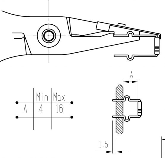 Piergi Acomi ESD Anti-Static Form C Aluminum and Cutting Pliers for One Steel Thickness 5 mm, PNR5000 - Image 3