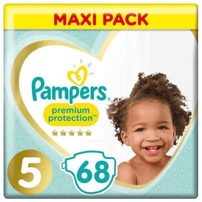 Pampers Premium Protection Taille 5 11-16kg 68 Couches, White, Size 5 (68 Count)
