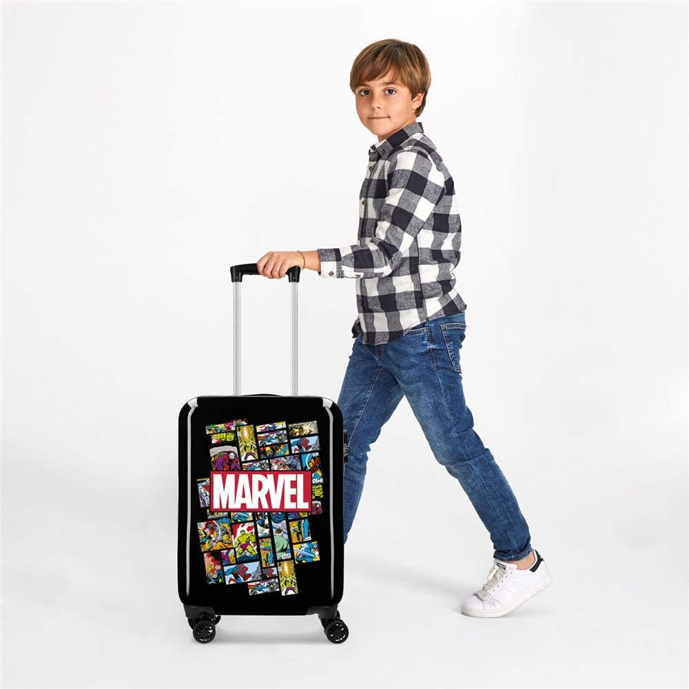 Marvel Avengers, Cabin Luggage, Black 38 x 55 x 20 cm, Rigid ABS Lateral Combination Lock 34 L, 2.6 kg, 4 Double Wheels Hand Luggage - Image 2