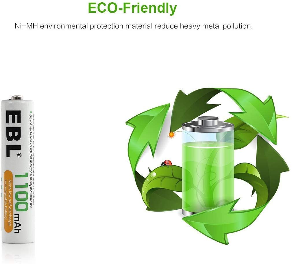 EBL AAA Rechargeable Batteries Ni-MH 1100mAh - Image 3
