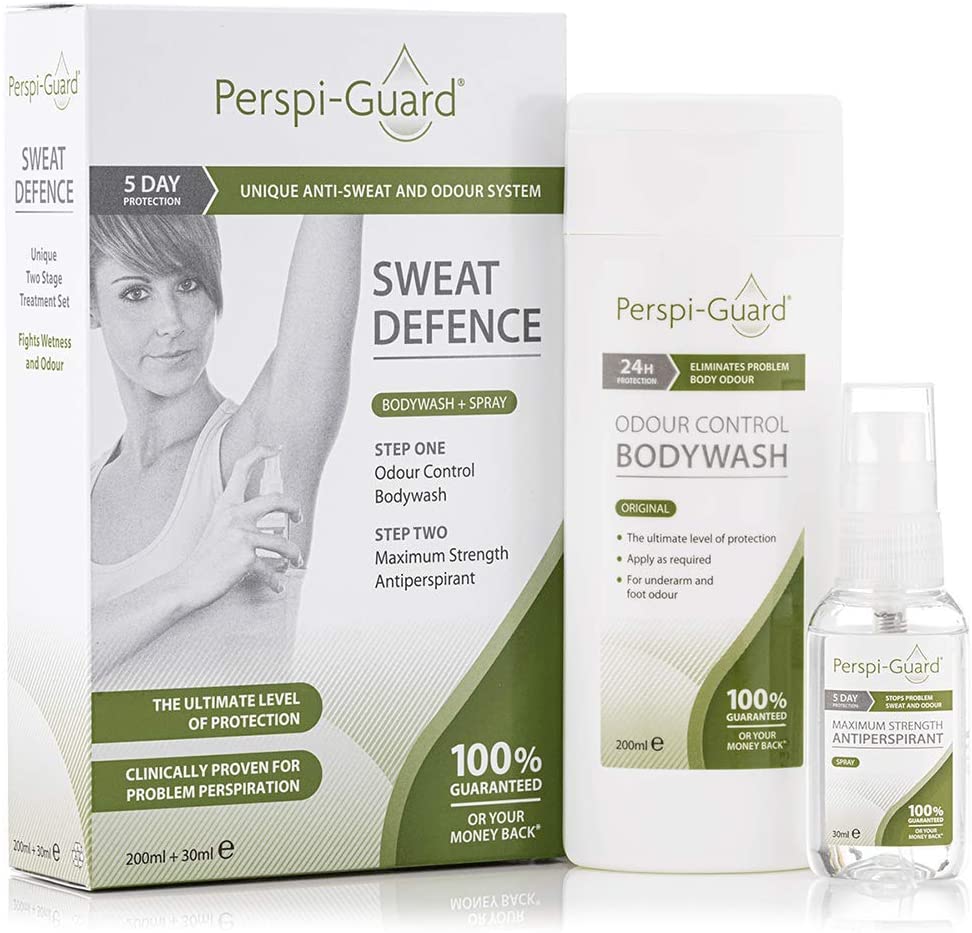 Perspi-Guard Sweat Defence, Antibacterial Body Wash & Strong Antiperspirant