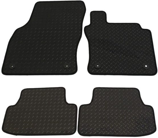 JVL 2996R Fully Tailored Rubber Car Mat, Set of 4, Black