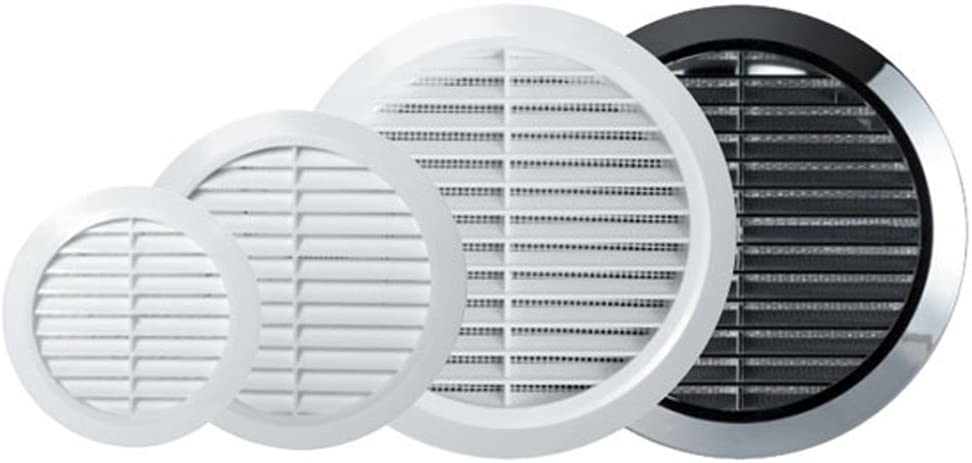Ventilation Grille Diameter 100 110 120 125 150 mm Round Chrome Silver Plastic Insect Net Exhaust Grille Supply Air Exhaust Air Grille Ventilation T36 - Image 3