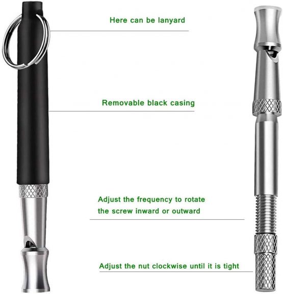 jiuhao Dog Training Whistles， Professional Ultrasonic Dog Training Whistle with Lanyard & Adjustable Frequencies，Stop Barking Teach Commands and Pet Behavior Control Dog Whistle - Image 2