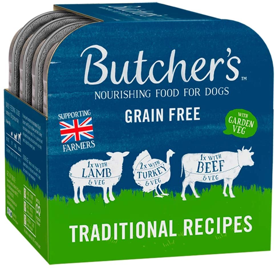 Butcher's Wet Dog Food Trays Grain Free Traditional Recipes 3.6kg (24 x 150g), Grain Free Tray, 3.6 kg (Pack of 1)