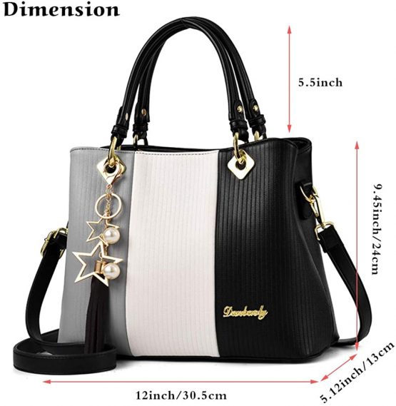 Chikencall® Women Clacssic Tote Bag Fashion Handbag And Purses designer PU leather Shoulder Bag Top Handle Satchel with Star Pendant - Image 2