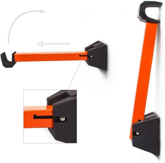 Relaxdays Wall Foldable Bicycle Hanging Racks Cycle Storage (Pack of 2) -Orange - Image 4