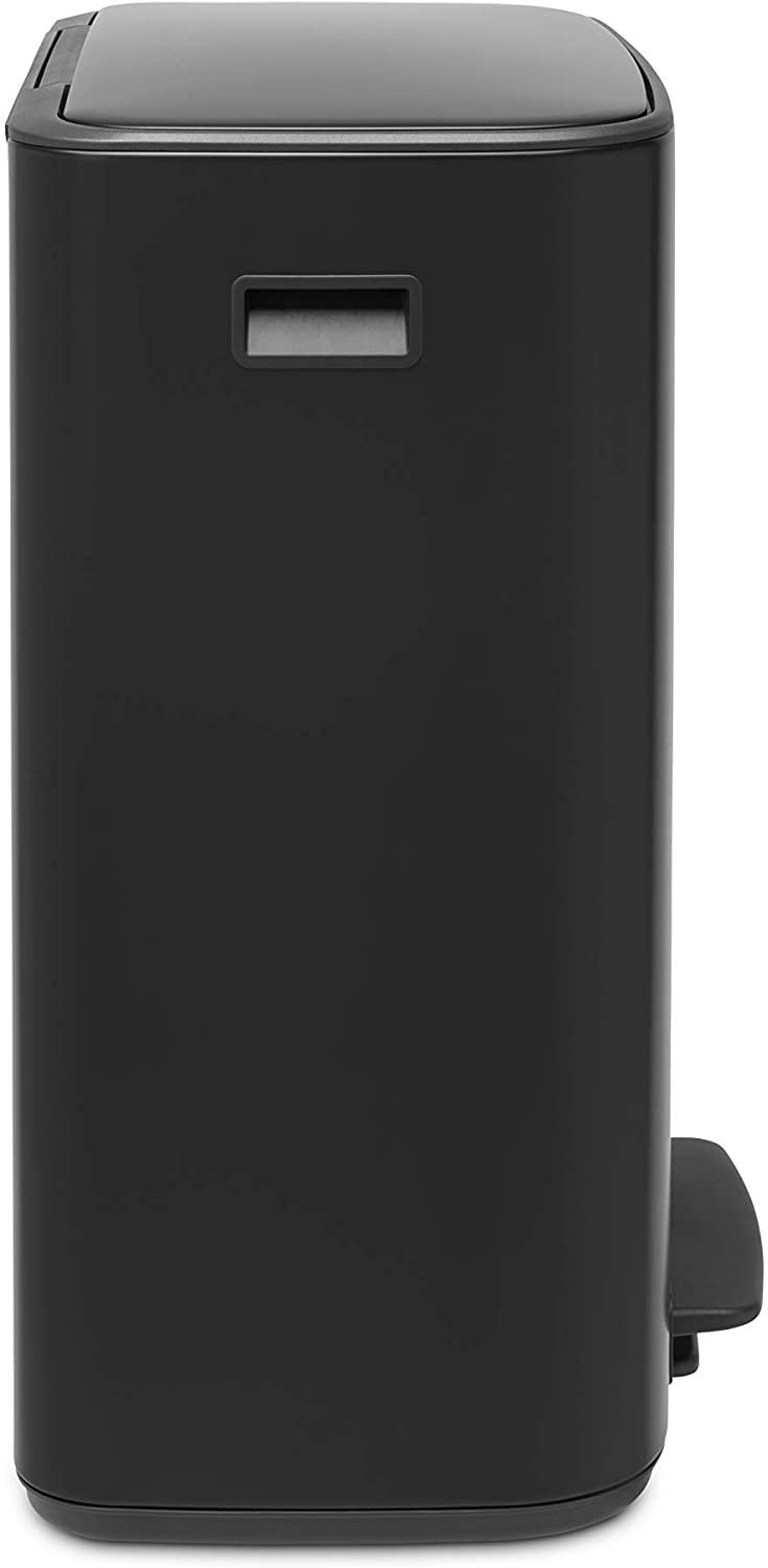 Brabantia Bo Pedal Bin - 2 x 30L Inner Buckets (Matt Black) Large Waste/Recycling Kitchen Bin - Soft Closing Lid - Image 2