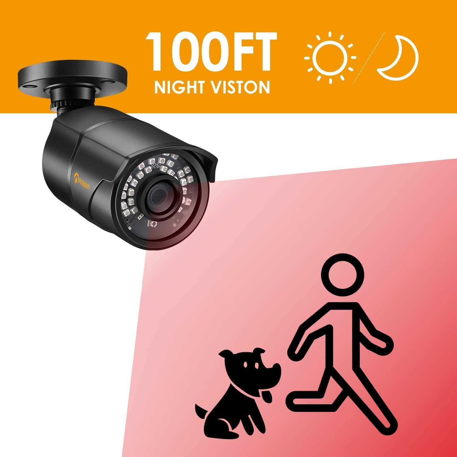 Anlapus 1080p Outdoor Security CCTV Bullet Camera with Metal Casing, 2.0MP High Definition, IP66 Weatherproof - Image 4