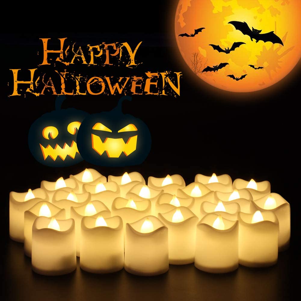 Yeahmart 12 Pack LED Tea Light Candles, Battery Operated Flameless Flickering LED Candle Lights - Image 2