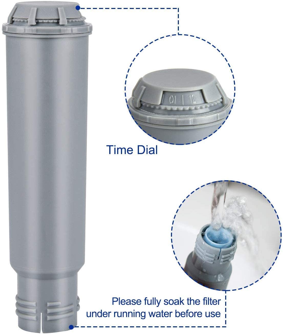 Somune Coffee Machine Water Filter Cartridges for Melitta/Krups Claris F088 F088 01/Siemens TCZ60003 /AEG/Neff/Bosch TCZ6003 (Pack of 2) - Image 3