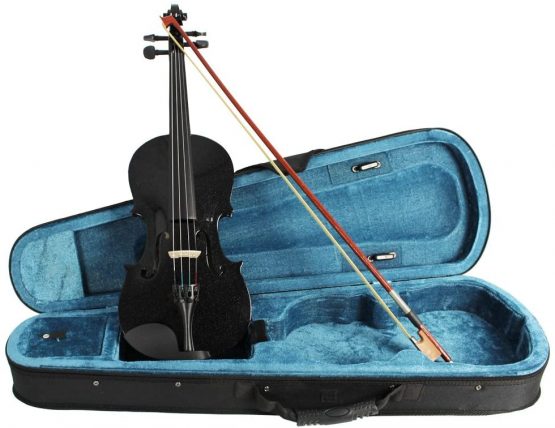 Forenza F1151CBK Uno Series 3/4 Size Black Violin Outfit - Image 2