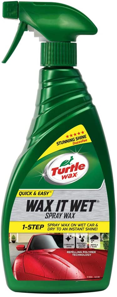 Turtle Wax 51800 Wax and Dry Car Spray Wax, 500ml, Easy One-Step Shine & Protection, Carnauba & Polymer Formula