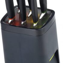 Joseph Joseph 10125 LockBlock, Self-Locking Knife Block with 6 Knives, Black