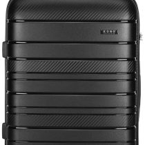 Kono Lightweight Polypropylene 55cm Cabin Suitcase TSA Lock 20" Carry On Hand Luggage with 4 Spinner Wheels 40L (Black)