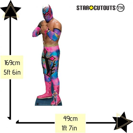 STAR CUTOUTS SC1253 Sin Cara Ultimate Edition WWE Figures Party Decorations Lifesize Cardboard Cutout Height 169cm Width 49cm, Multicolour - Image 2