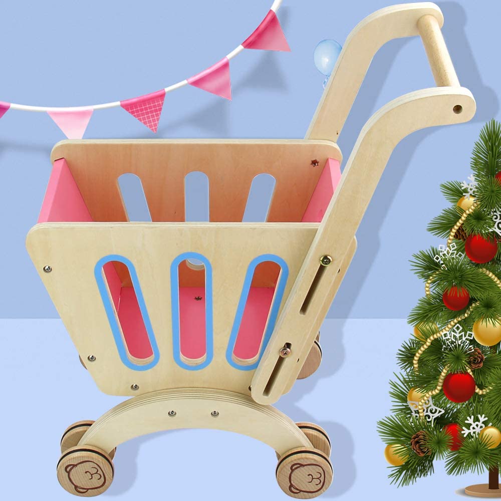 wooden shopping cart walker