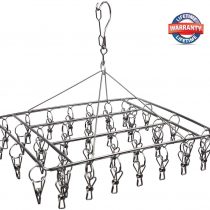 WEERSTONE, Stainless Steel Sock Dryer, Rotary Hook, Windproof, Clothes Hanger for Socks, Underwear, Bras, Baby Clothes, Gloves (36 Pegs) 1 Pack