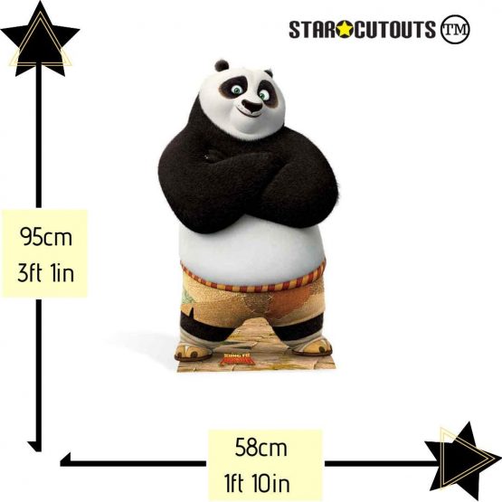 STAR CUTOUTS Ltd SC918 Po Kung Fu Panda Mini Cardboard Cutout for Animal Parties, Fans and Events Height 95cm, Multicolour - Image 2