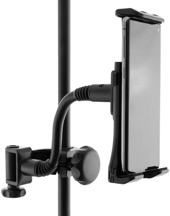 TIGER MSA35-BK | Microphone Stand Phone Holder | Fully Adjustable Gooseneck Mobile Phone Clamp | Black - Image 4