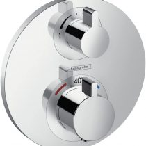 hansgrohe Ecostat S thermostatic mixer for 2 outlets with integrated shut off / diverter valve, chrome 15758000