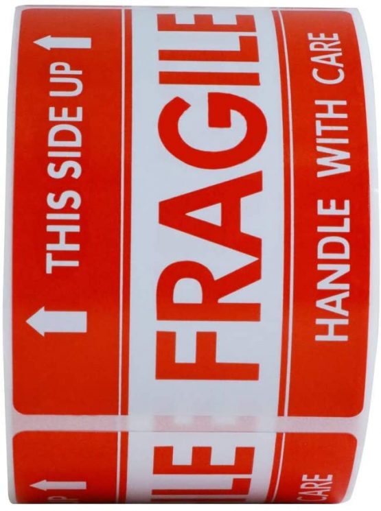 Hybsk Handle with Care This Side Up Fragile Stickers Shipping Address Warning Labels (2 * 3 inch) - Image 3