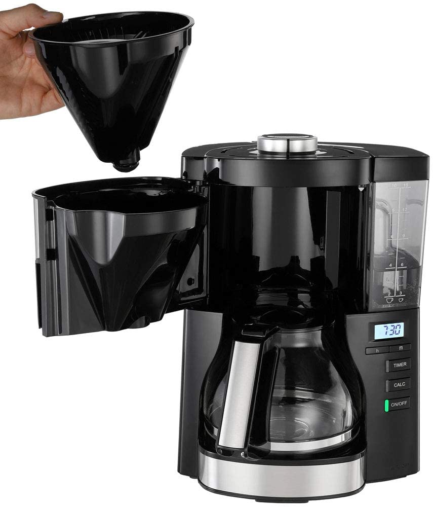 Melitta Filter Coffee Machine, Look V Timer Model, Stainless Steel, 21 x 24 x 33.5 cm, Black, Art. No. 6766591 - Image 3
