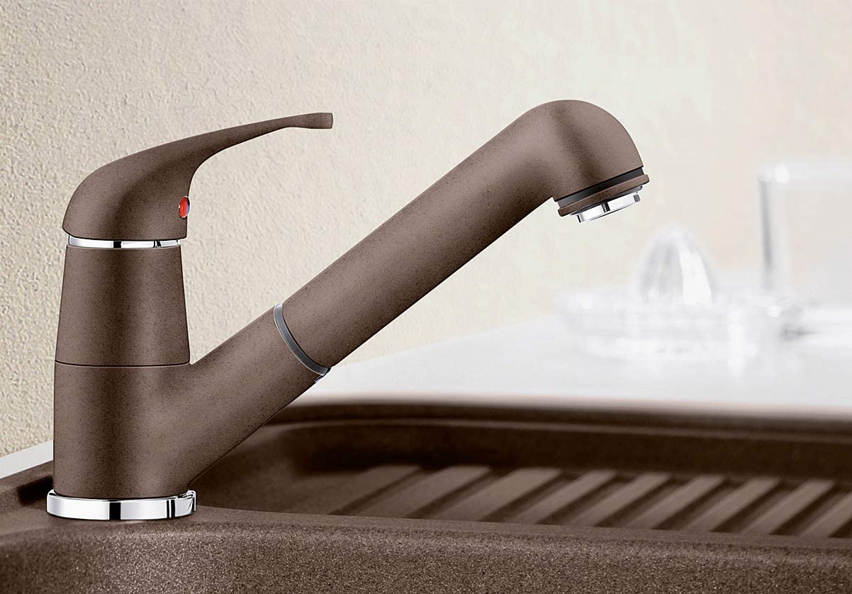 BLANCO DARAS-S - High-Pressure Kitchen Tap - Compact Entry-Level Model in Classic Design with Pull-out Spray - White - 517735 - Image 2