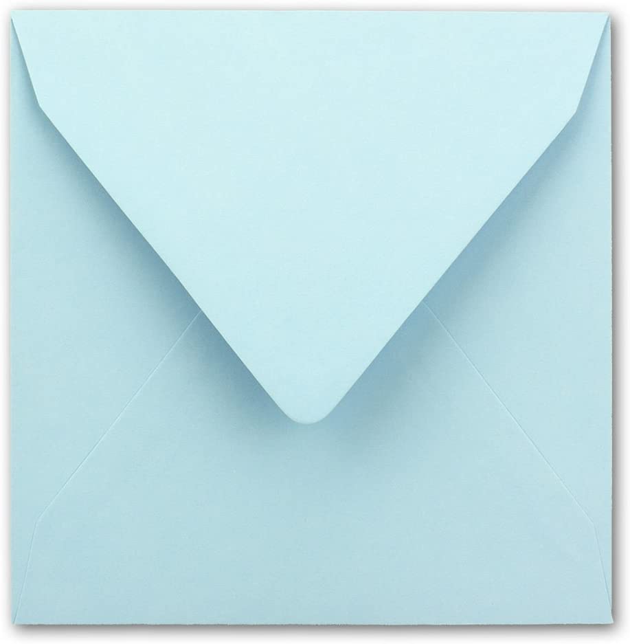 Square Envelopes/Light Blue, Very Strong, 250 g/m², 158 x 158 mm, Wet Adhesion, Top Flap // from FarbenFroh Neuser - Image 2