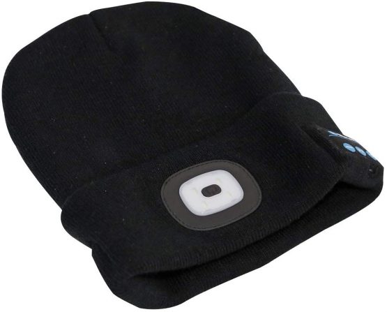 Sealey LED185W 4 SMD LED USB Rechargeable Beanie Hat with Wireless Headphones - Image 2